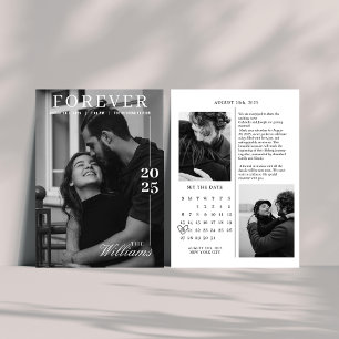 Editorial Calendar magazine wedding save the date Invitation