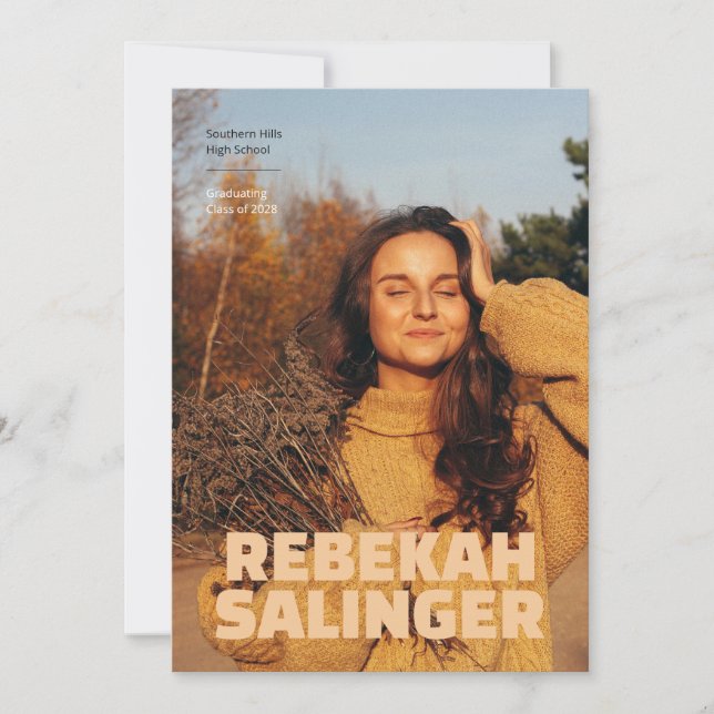 Editorial Magazine Cover Grad Announcement - Rust (Front)