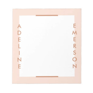 Editorial Modern Typography Notepad - Peach