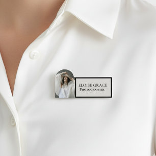 Editorial Photo Black Logo Photographer Name Tag
