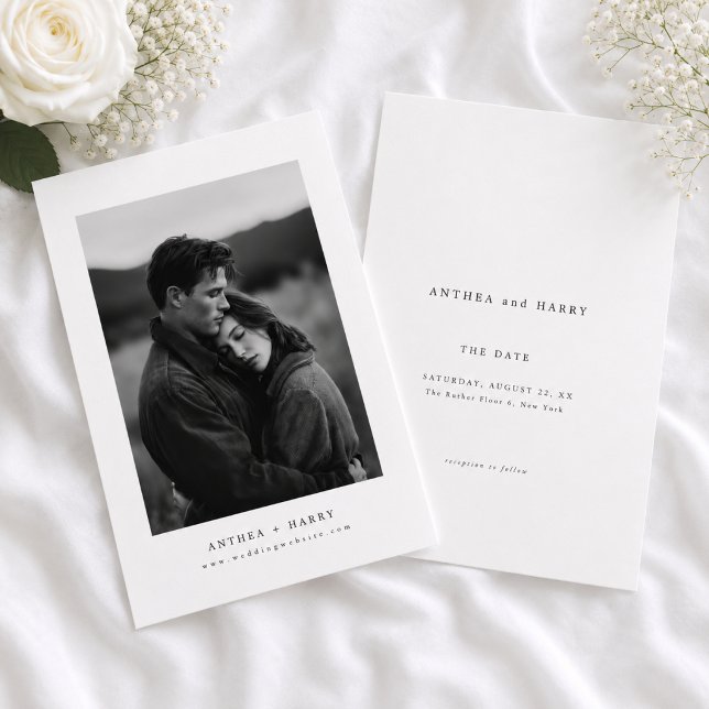 Editorial Photo Modern Serif Wedding Save the Date (Creator Uploaded)
