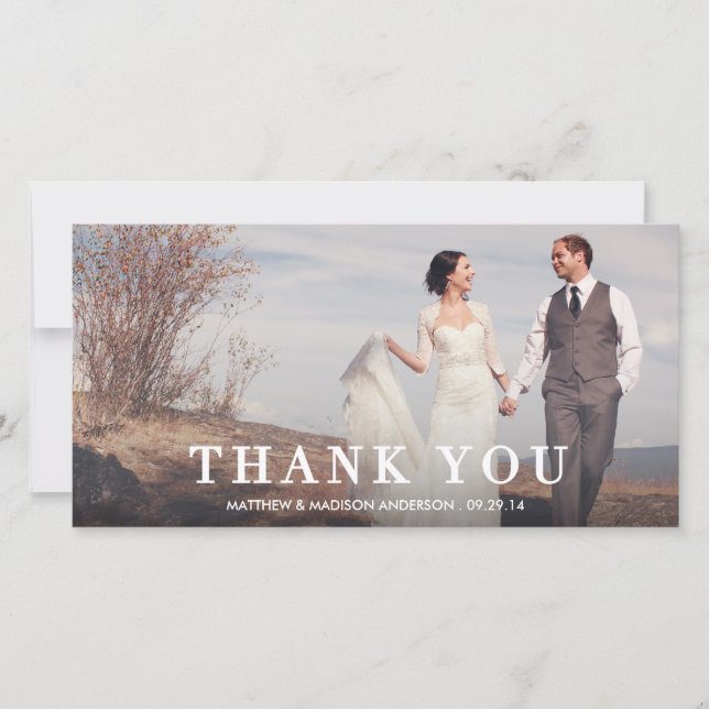 Editorial | Wedding Thank You Photo Card (Front)
