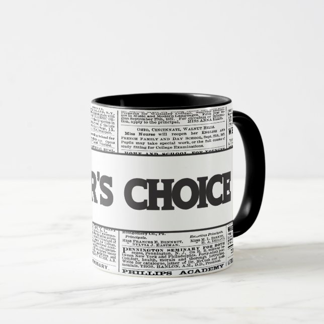 Editor's Choice News Paper Mug (Front Right)