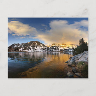 Ediza Lake Sunset - Sierra Nevada Mountains Postcard