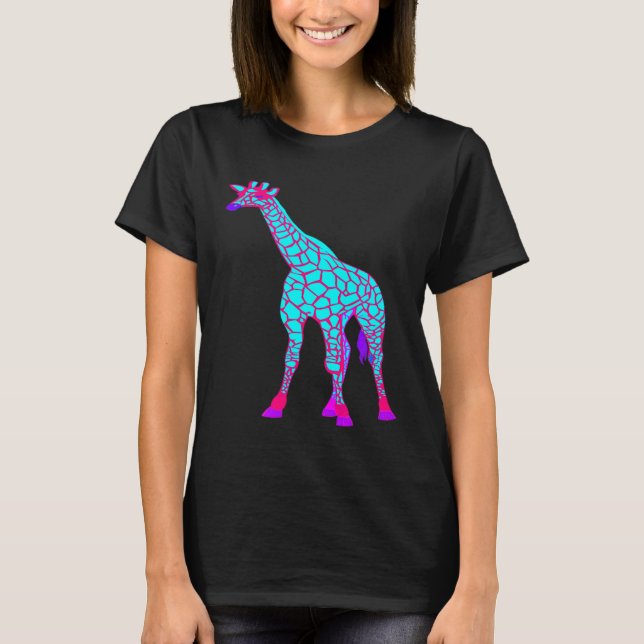 Edm Electronic Dance Techno Giraffe Rave T-Shirt (Front)