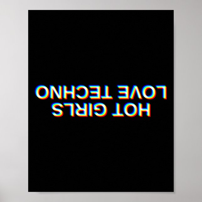 Edm House Dj Rave Music Party Outfit Hot Girls Lov Poster (Front)