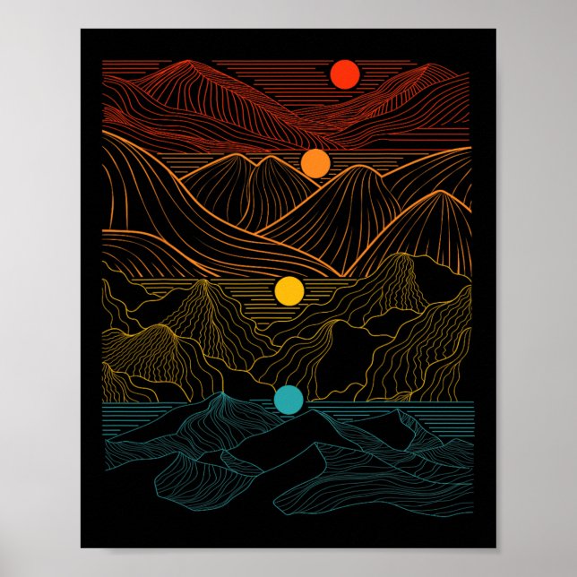 Edm Techno Sun Moon Music Festival Party Dancing D Poster (Front)