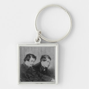 Edmond de Goncourt and Jules de Goncourt Key Ring