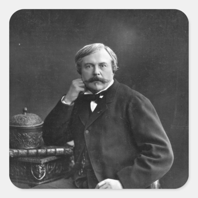 Edmond de Goncourt Square Sticker (Front)