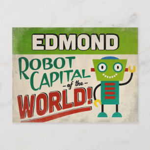 Edmond Oklahoma Robot - Funny Vintage Postcard