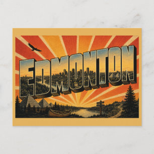 Edmonton AB River Valley Pyramids Park Art Postcard