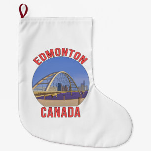 Edmonton Alberta Canada Large Christmas Stocking