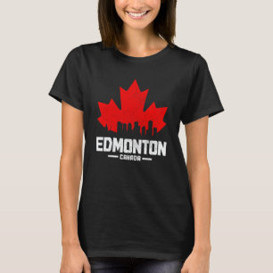 Edmonton Alberta Canada Maple Leaf Canadian Flag S T-Shirt