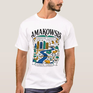 Edmonton Alberta Canada River Valley City Skyline T-Shirt