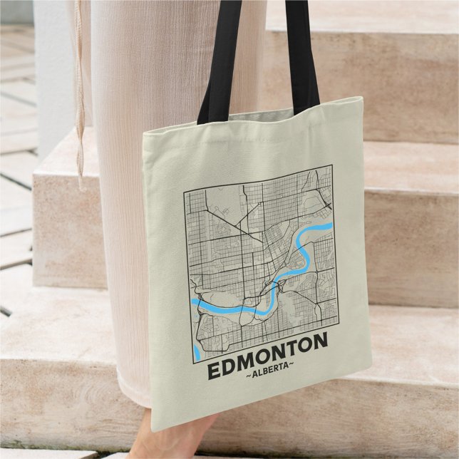 Edmonton, Alberta City Map Tote Bag (Creator Uploaded)