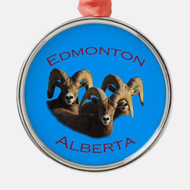 Edmonton, Alberta Metal Tree Decoration (Front)