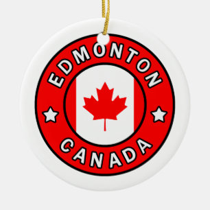 Edmonton Canada Ceramic Tree Decoration