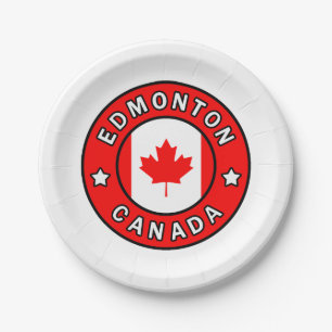 Edmonton Canada Paper Plate