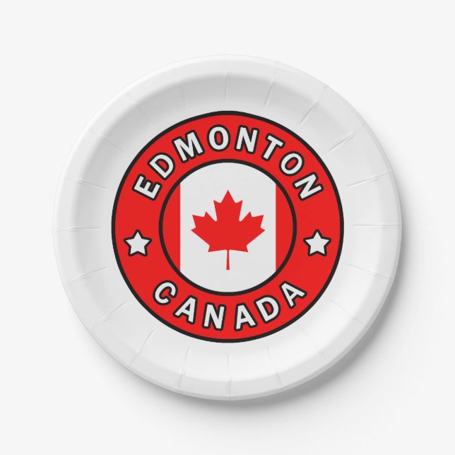 Edmonton Canada Paper Plate (Front)