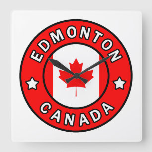 Edmonton Canada Square Wall Clock
