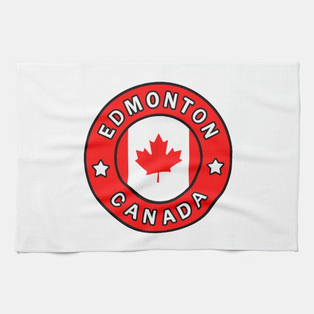Edmonton Canada Tea Towel (Horizontal)