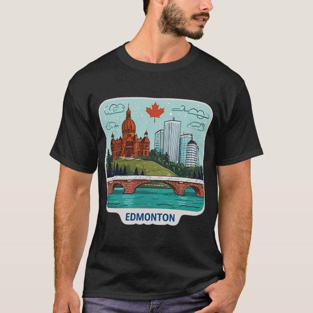 Edmonton Cityscape T-Shirt (Front)