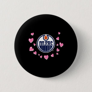 Edmonton Oilers Valentine Love Nhl Officially Lice 6 Cm Round Badge