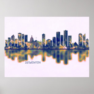 Edmonton Skyline Poster