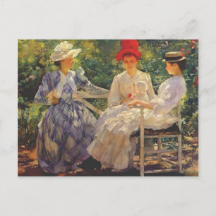 Edmund Charles Tarbell- In a Garden Postcard