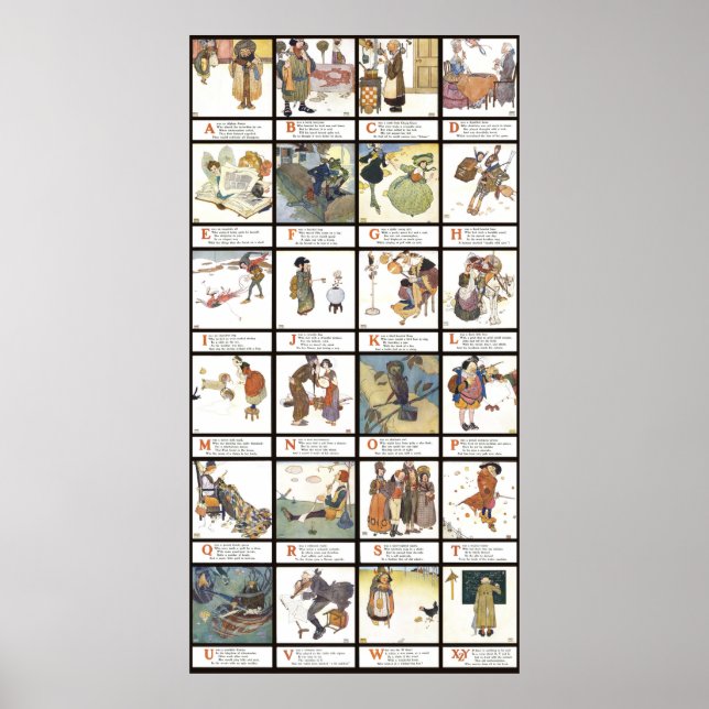 Edmund Dulac Alphabet Poster (Front)