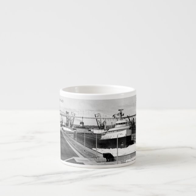 Edmund Fitzgerald Soo Locks espresso mug (Front)