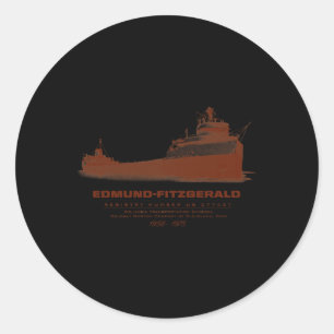 Edmund Fitzgerald T Shirt  Classic Round Sticker