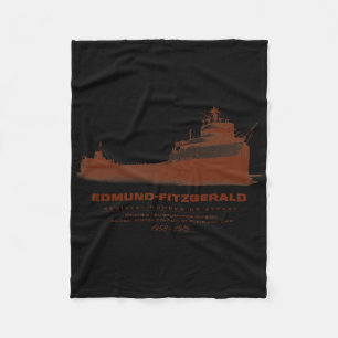 Edmund Fitzgerald T Shirt  Fleece Blanket