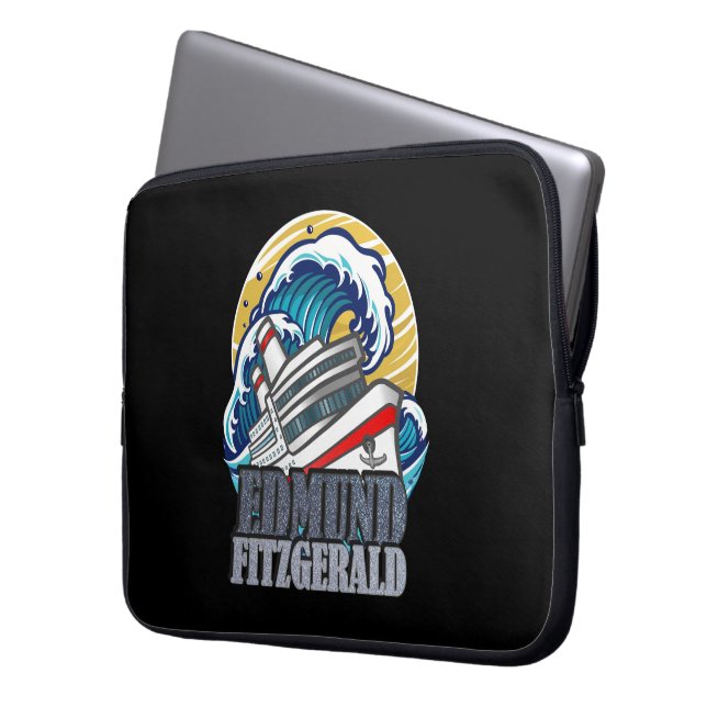 Edmund Fitzgerald | Tribute to the Legendary Ship Laptop Sleeve (Front Left)