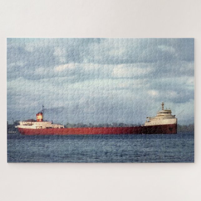 Edmund Fitzgerald Vintage Maritime Great Lakes Jigsaw Puzzle (Horizontal)