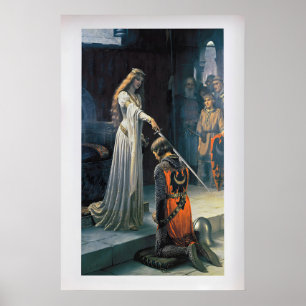 Edmund Leighton's 'The Accolade' Vintage Fine Art Poster