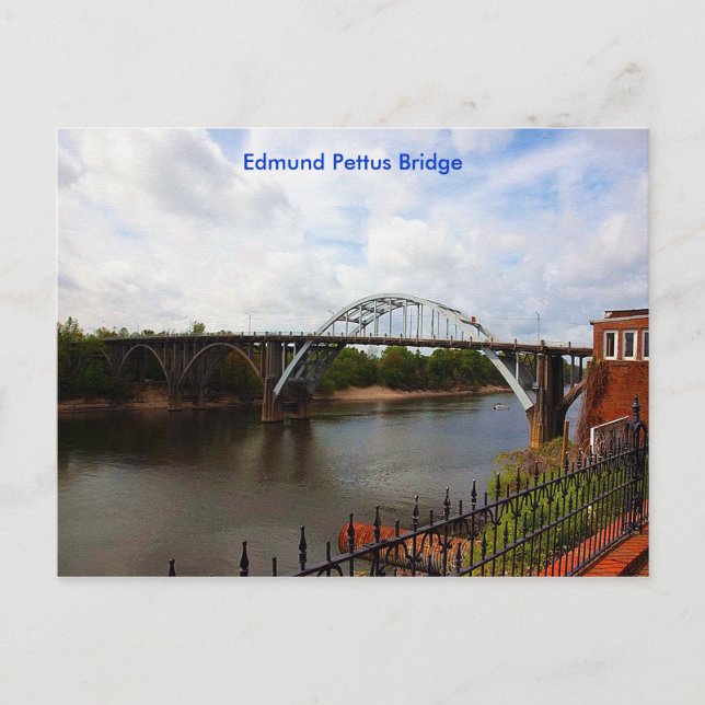 Edmund Pettus Bridge in Selma, Alabama Postcard (Front)