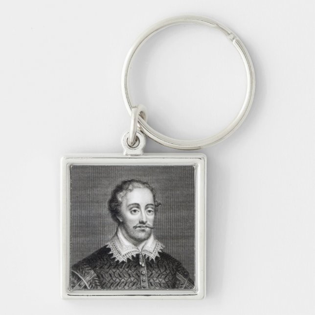 Edmund Spenser, engraved by Burnet Reading Key Ring (Front)