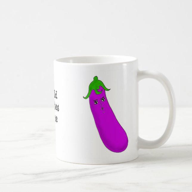Edna Eggplant Coffee Mug (Right)