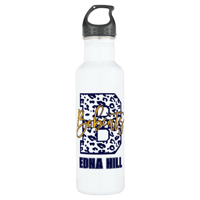 Edna Hill "B" Bobcats Water Bottle (Front)