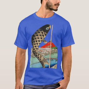 Edo Japan Koinobori with Red Mount Fuji, Fish Carp T-Shirt