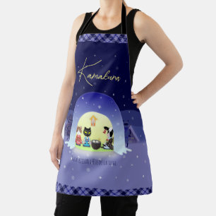 Edo-Neko's Snowy Celebration Apron