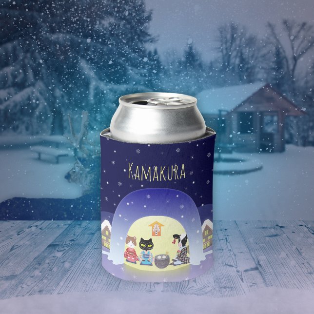 Edo-Neko's Snowy Celebration Can Cooler (Edo-Neko's Snowy Celebration Can Cooler)