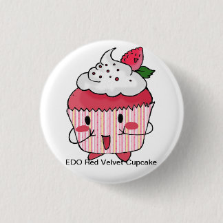 EDO red velvet cupcake 3 Cm Round Badge