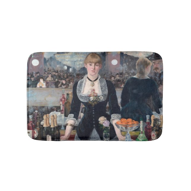 Edouard Manet - A Bar at the Folies-Bergere Bath Mat (Front)
