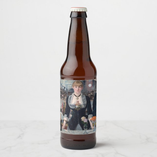 Edouard Manet - A Bar at the Folies-Bergere Beer Bottle Label (Front)