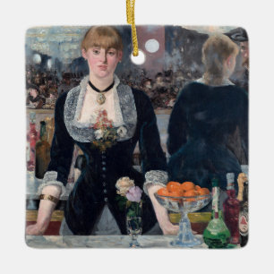 Edouard Manet - A Bar at the Folies-Bergere Ceramic Ornament