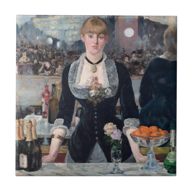 Edouard Manet - A Bar at the Folies-Bergere Ceramic Tile (Front)