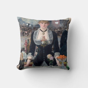 Edouard Manet - A Bar at the Folies-Bergere Cushion