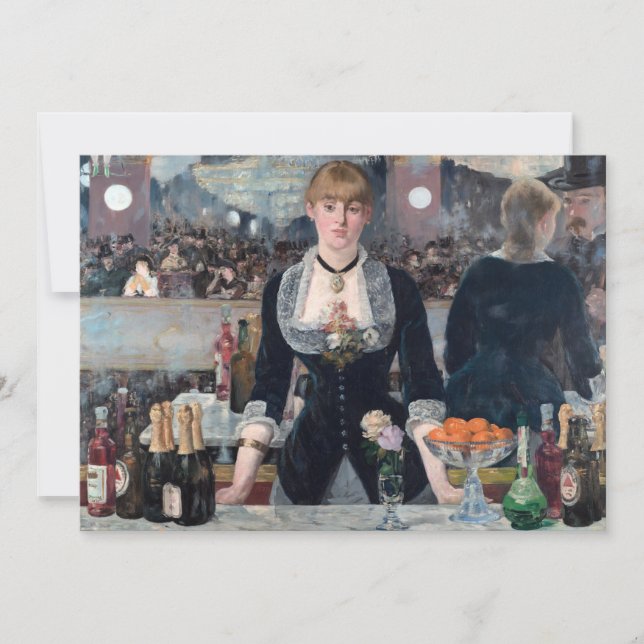 Edouard Manet - A Bar at the Folies-Bergere Invitation (Front)